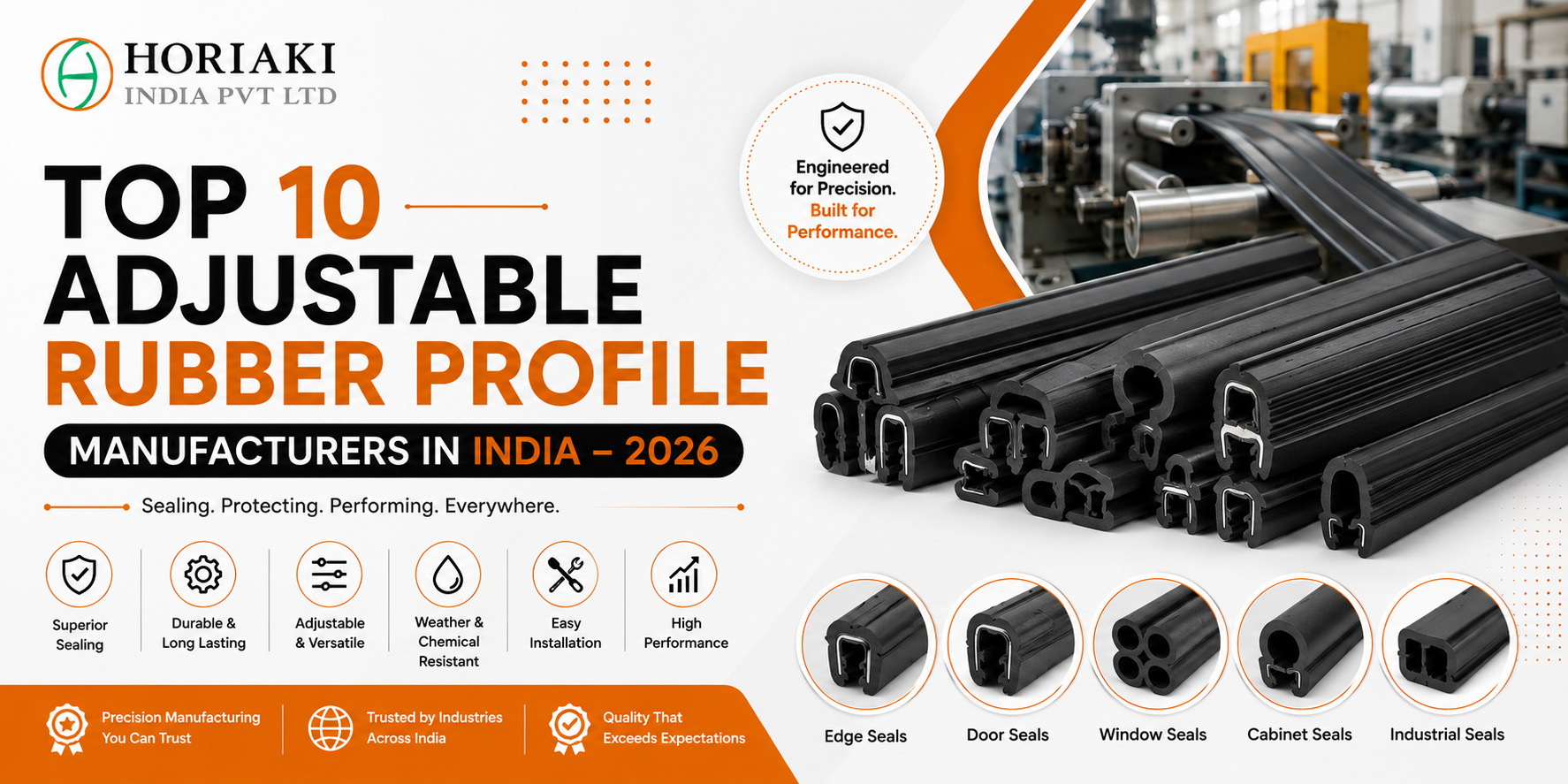 Top 10 Adjustable Rubber Profile Manufacturers in India – 2026