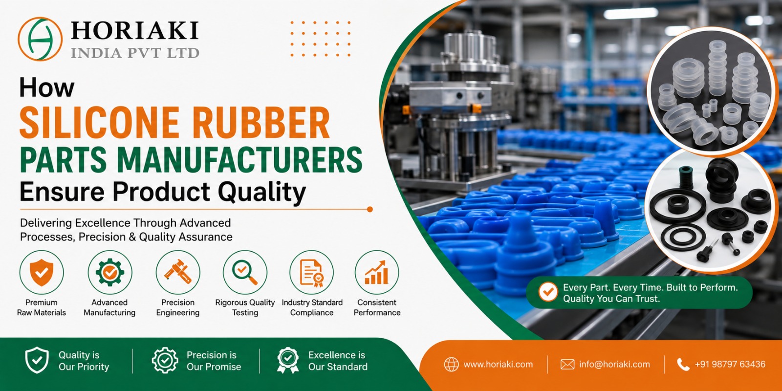 How Silicone Rubber Parts Manufacturers Ensure Product Quality